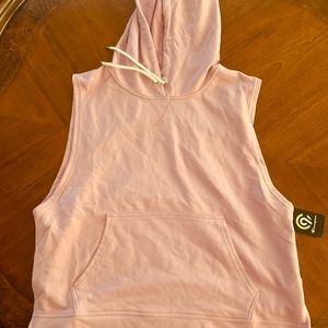 Super cute pink/rose sleeveless hoodie